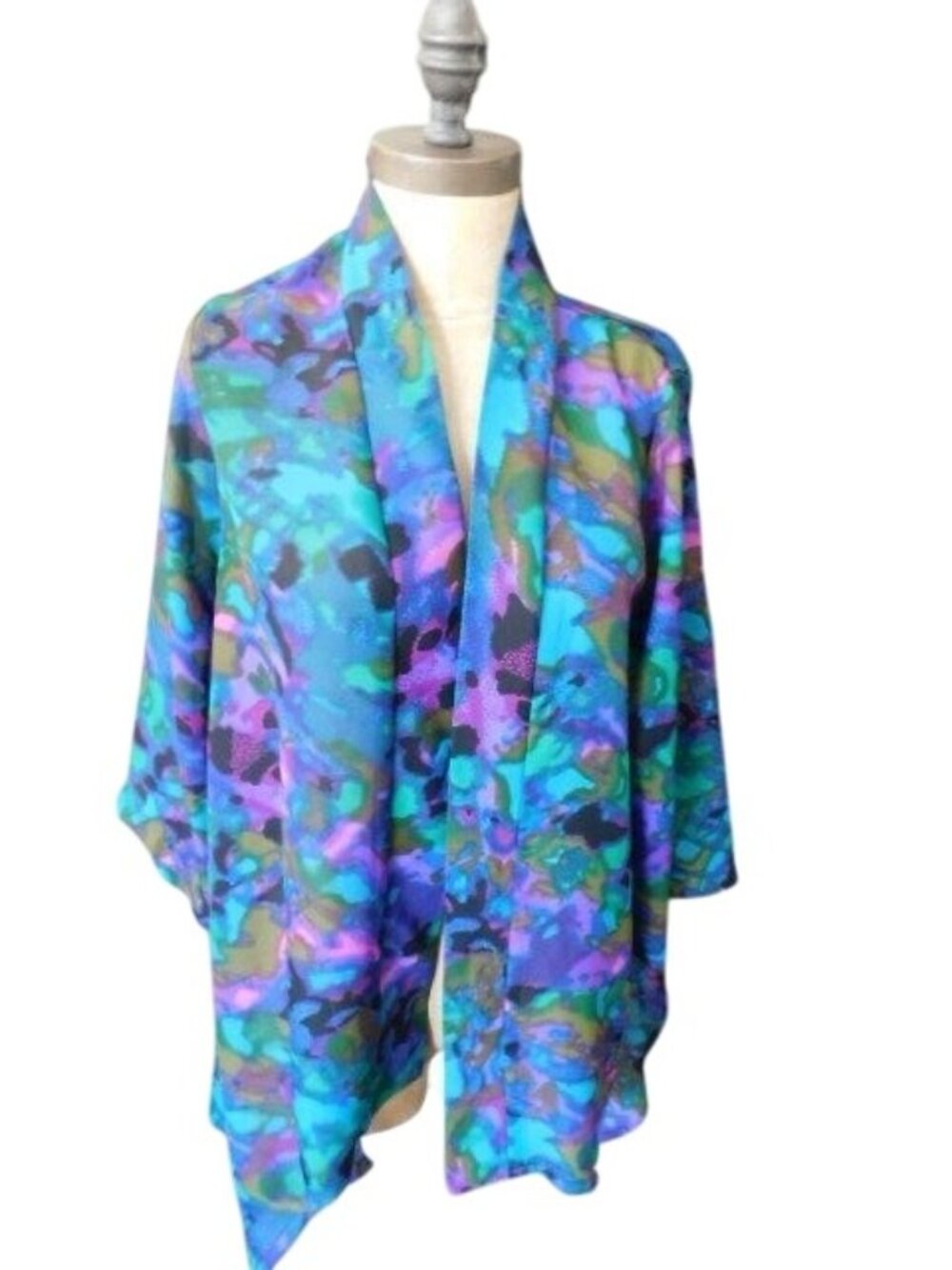 Slinky Brand Size XS Artsy Kimono Sleeve Unique Jacket Top